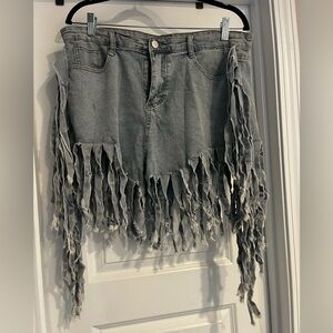 Distressed Denim Shorts